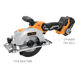 WORKSITE Brushless Cordless Mini Circular Saw 20V Max 4-1/2" Compact Portable Handheld Battery Power Saws for Wood Cuts