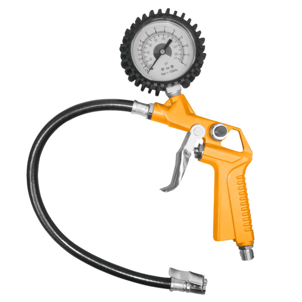 WORKSITE Digital Tire Pressure Gauge with Inflator 174 PSI Air Chuck Heavy Duty with Quick Connect Coupler