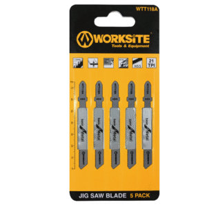 WORKSITE Jigsaw Blade Metal Cutting Tools 21TPI Jig Saw Blade 5Pcs Jig Saw Blade For Steel