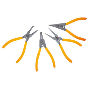 WORKSITE Pliers 4Pcs Circlip Plier Set Cutting Pliers Hand Tools 7"/175Mm Circlip Pliers Set