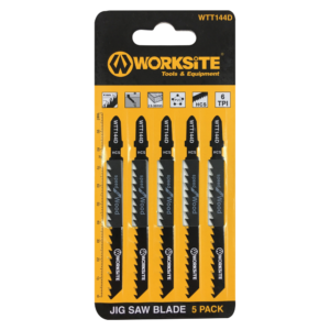 WORKSITE Wood Jigsaw Blade Woodworking Cutting Tools 6TPI Jig Saw Blade 5Pcs Jig Saw Blade