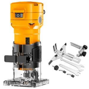 WORKSITE Woodworking Trimmer 600W Compact Handheld Electric Wood Edge Trimmer for Engraving Slotting Trimming